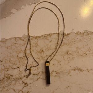 Gold and Black Pendant Necklace